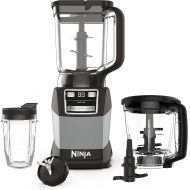 Ninja AMZ493BRN Compact Kitchen System, 1200W, 3 Functions for Smoothies, Dough & Frozen Drinks with Auto-IQ, 72-oz.* Blender Pitcher, 40-oz. Processor Bowl & 18-oz. Single-Serve C
