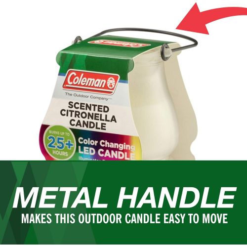 콜맨 Coleman Color Changing LED Citronella Outdoor Scented Candle - 8 oz