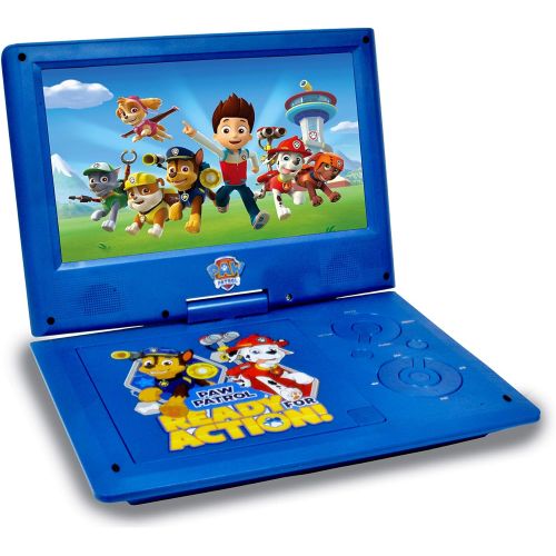  [아마존베스트]Ematic Nickelodeons Paw Patrol Theme Portable DVD Player with 9-Inch Swivel Screen, Travel Bag and 2 Sets of Headphones, Blue