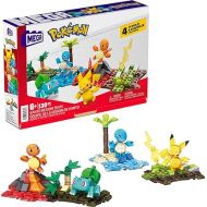 MEGA Pokemon Action Figure Building Toys Set, Kanto Region Team with 130 Pieces, 4 Poseable Characters, Gift Ideas for Kids