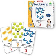 Learning Journey International Match It! Take It Away - STEM Subtraction Game - Helps to Teach Early Math Facts with 30 Matching Pairs ? Preschool Games & Gifts for Kids Ages 3 and Up, Multicolor