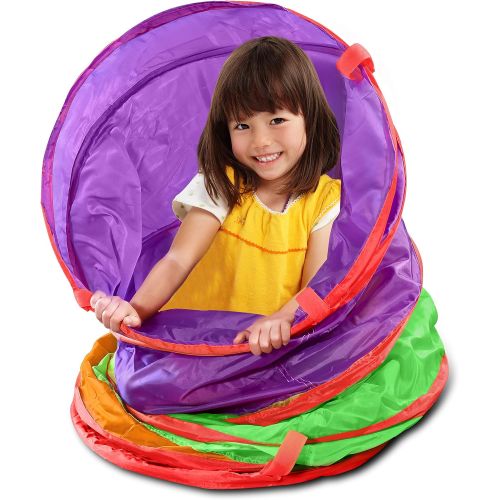  [아마존베스트]Sunny Days Entertainment 6 Foot Play Tunnel  Indoor Crawl Tube for Kids | Adventure Pop Up Toy Tent