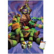 Trends International Nickelodeon Teenage Mutant Ninja Turtles - Team Wall Poster, 14.725 x 22.375, Premium Poster & Mount Bundle