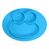 Lotoii Galaxy Mini Frog Silicone Placemat and Plate, 3 Compartments, Non-slip Waterproof, Suction, Roll up with Travel Bag, Fits Highchair Trays, Dining Tables, FDA Approved,...