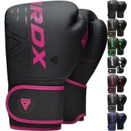 RDX Boxing Gloves Men Women, Pro Training Sparring, Maya Hide Leather Muay Thai MMA Kickboxing, Adult Heavy Punching Bag Gloves Mitts Focus Pad Workout, Ventilated Palm