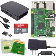 Viaboot Raspberry Pi 3 Complete Kit  32GB Official Micro SD Card, Official Black/Gray Case Edition