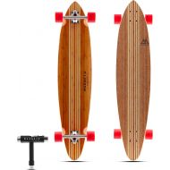 Magneto Hana Longboard Skateboard Collection Bamboo with Hard Maple Core Pintail, Cruising, Carving, Dancing, Free-Style Tricks Carver Drop Through Great for Teens Adults Men Women Free Sk