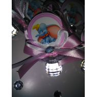 Comei Creations 24 Girl Pink Dumbo Baby Shower Pacifiers Necklaces Favors