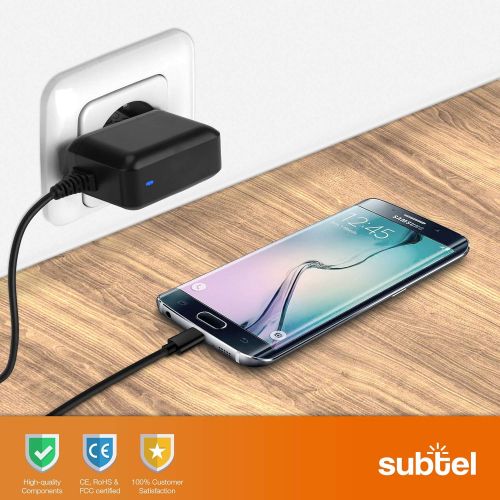  [아마존베스트]Subtel Quality Charging Cable 1.2 m (2.5 A / 2500 mA) Compatible with Huawei MediaPad M1 / M2 / M3 / T1 / T2 / T3 / T5 (5 V / Micro USB) Black