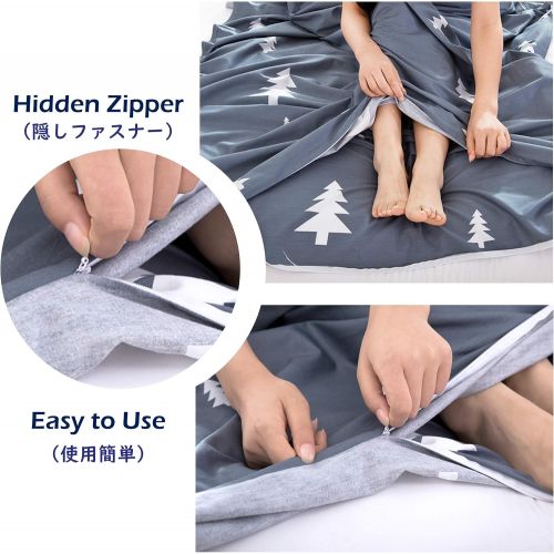 Azarxis Sleeping Bag Liner, Travel Sheet Lightweight Compact Cotton Sleep Bag Sack for Camping, Traveling, Hotels, Hostels & Backpacking