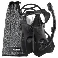 Cressi Snorkeling Scuba Diving Mask Fins Dry Snorkel Set, Mens 7-10 | Womens ...