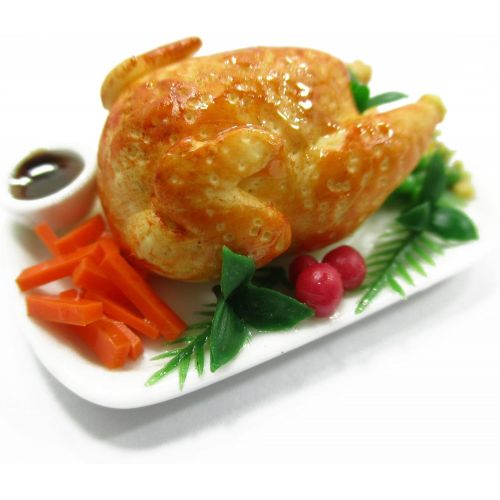  Wonder Miniature Dollhouse Miniatures Christmas Food Roast Turkey Holiday Thanksgiving 1:6 Compatible with Barbie 13954