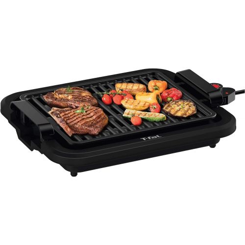  T-fal TG403D52 Compact Smokeless Indoor Sear Capability, Electric Grill, 4 Servings, Black