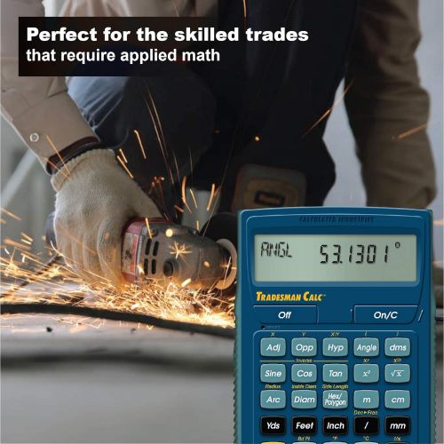  Calculated Industries 4400 TradesmanCalc Technical Trades Dimensional Trigonometry and Geometry Math and Conversion Calculator Tool for Tech Students, Welders, Metal Fabricators, E