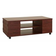 HOMES: Inside + Out ioHOMES Harvie Coffee Table with Storage, Vintage Walnut
