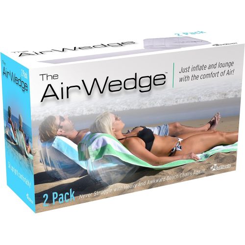  GoSports AirWedge Inflatable Beach Chair - Relax with The Comfort of Air (2-Pack)