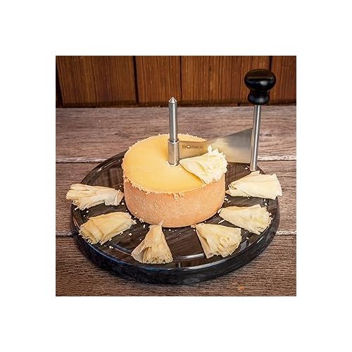  Cheese Curler - Marble Pro Stainless Steel - Best for Cheese Wheel or Chocolate - Multifunctional Rust-Proof Shredder - Manual Handheld Cheese Slicer 10in