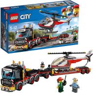 LEGO City Great Vehicles Heavy Cargo Transport Playset, Toy Truck & Helicopter, Construction Set for Kids