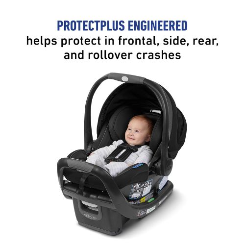 그라코 GRACO SnugFit 35 DLX Infant Car Seat Baby Car Seat with Anti Rebound Bar, Pierce , 27.5x17.5x25.5 Inch (Pack of 1)