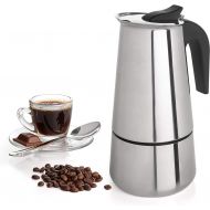 Coffee Maker Stovetop Espresso Coffee Maker Moka Coffee Pot with Coffee Percolator Design Stainless Steel - by Mixpresso (9 Cup) (15 Ounces)