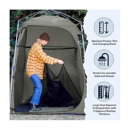  Lightspeed Outdoors 3-in-1 Privacy Tent | Changing Room and Outdoor Shower | Pop Up Changing Tent for Camping | Privacy Tent for Camp Shower | Portable Camping Bathroom