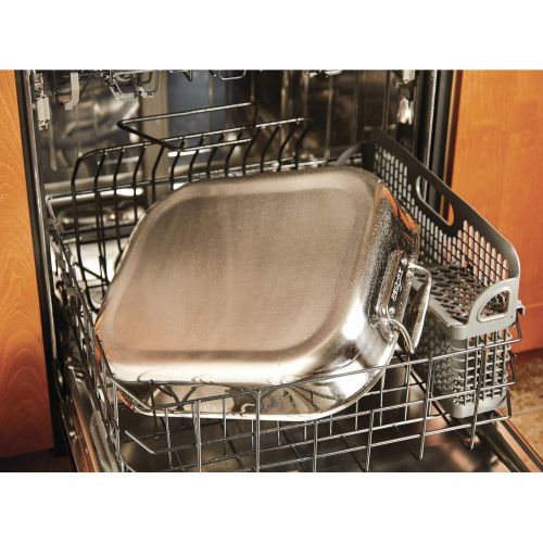  All-Clad 00830 Stainless-Steel Lasagna Pan with 2 Oven Mitts/Cookware, Silver