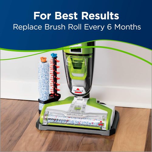 BISSELL Tangle-Free Crosswave Multi-Surface Pet Brush Roll, White - 2460