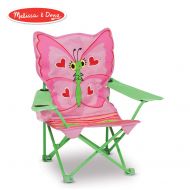 Melissa & Doug Bella Butterfly Childs Outdoor Chair (Easy to Open, Handy Cup Holder, Cleanable Materials, Carrying Bag, 23.7 H x 6.7 W x 6.7 L)