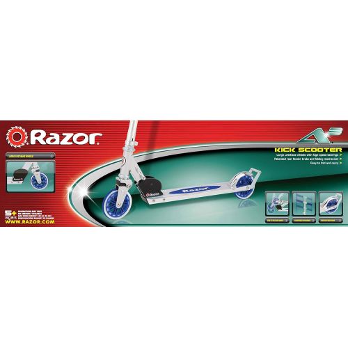 레이져(Razor) Razor A3 Kick Scooter for Kids - Larger Wheels, Front Suspension, Wheelie Bar, Lightweight, Foldable, and Adjustable Handlebars