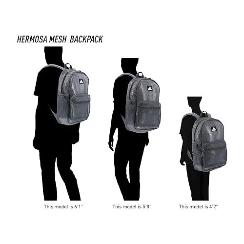 아디다스 adidas Unisex Hermosa II Mesh Backpack, Black/White, One Size