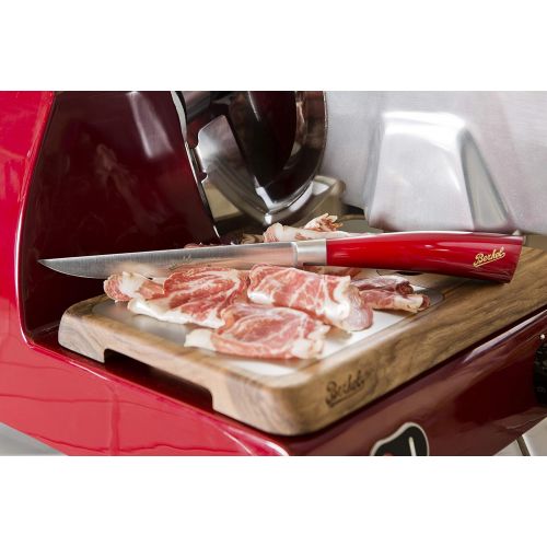  Berkel Cutting Board for Red Line 220/250, Wood and Stainless Steel Board, Block for Meat, Cheese, and Vegetables, Carving Cheese Charcuterie Serving Handmade, Italian Quality