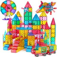 Jasonwell 100pcs Magnetic Tiles Building Blocks Set for Boys Girls Preschool Educational Magna Construction Kit Magnet Stacking STEM Toys Birthday Gifts for Kids Toddlers 3 4 5 6 7 8 9 10 + Year Old