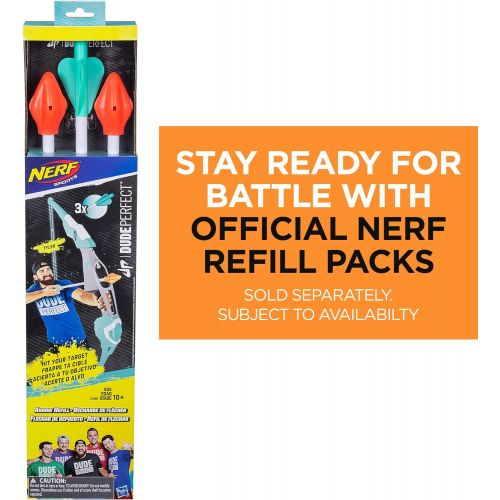 너프 Dude Perfect Signature Bow Nerf Sports Biggest Nerf Bow with 2 Nerf Whistling Arrows For Kids, Teens, and Adults (Amazon Exclusive)