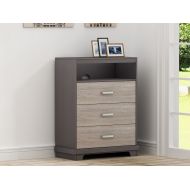 Home Star Homestar Albany Chest with 3 drawers in Java Brown/ Sonoma Finish