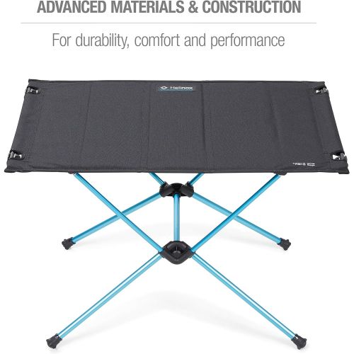  Helinox Table One Hard Top Lightweight, Collapsible, Portable, Outdoor Camping Table, Regular - 23.5 x 16 Inches, Black