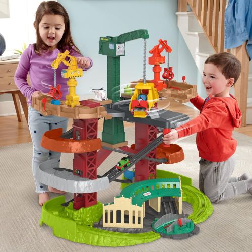  토마스와친구들 기차 장난감Thomas & Friends Trains & Cranes Super Tower, motorized train and track set for preschool kids ages 3 years and up