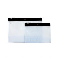 Victorinox Set of Two Spill-Resistant Pouches, Black/Red Logo
