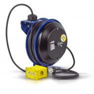 Coxreels Ez-Pc24-0012-F Safety Series Spring Rewind Power Cord Reel: Duplex Recept 100 Cord 12 Awg