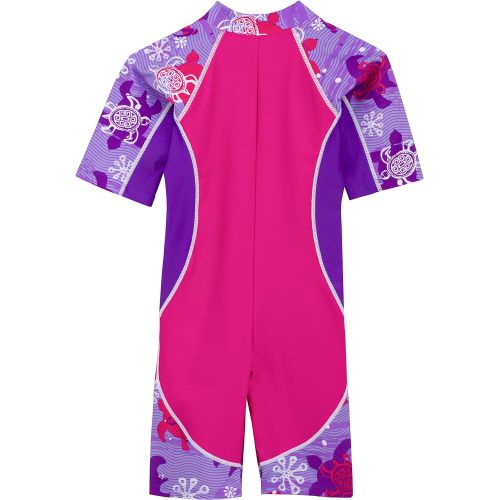  Tuga+Sunwear Tuga Girls Short Sleeve One Piece Swimsuit 3mos-7 years, UPF 50+ Sun Protection