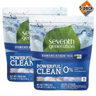 Seventh Generation Dishwasher Detergent Packs, Free & Clear, 90 Count, 5 Pack