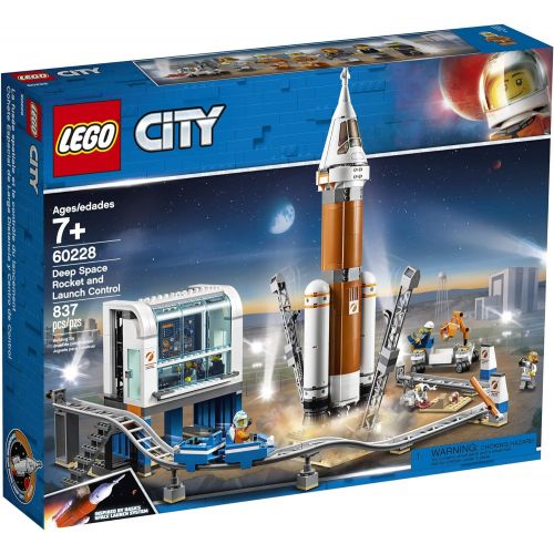  LEGO City Space Deep Space Rocket and Launch Control 60228 Model Rocket Building Kit with Toy Monorail, Control Tower and Astronaut Minifigures, Fun STEM Toy for Creative Play (837