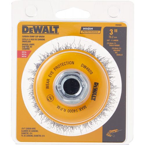  DEWALT Wire Cup Brush, Crimped, 3-Inch (DW4920)