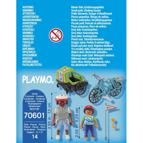 플레이모빌 Playmobil - Special Plus - Mom with Bicycle Figurines Set, Multicolor, 70601