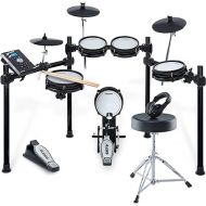 Alesis Drums Command Mesh SE Kit and Drum Essentials Bundle - Electric Drum Set with USB MIDI Connectivity, Drum Throne and On-Ear Headphones