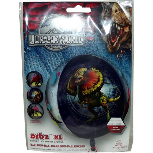  Anagram Orbz XL Jurassic World Round Dinosaur Balloon, 16 X 15 inches