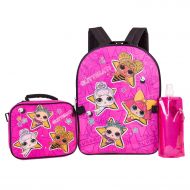 L.O.L. Surprise! L.O.L. Surprise Backpack Combo Set - Girls 4 Piece Backpack Set - L.O.L. Surprise Backpack & Lunch Kit (Hot Pink)