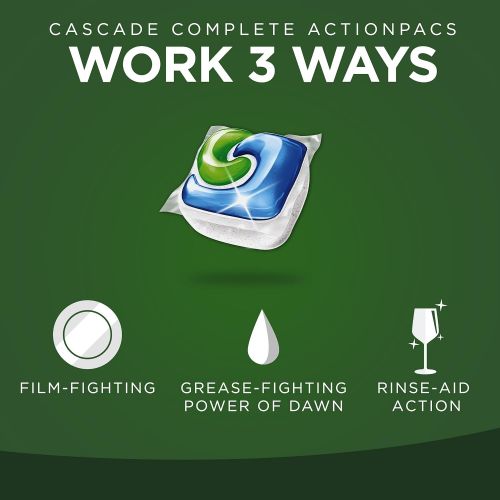  [무료배송]Cascade Complete Actionpacs, Dishwasher Detergent, Fresh Scent, 43 count