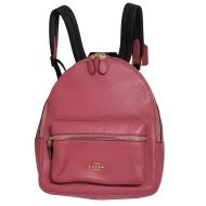 COACH Coach Leather Medium Backpack Pebbled Leather Bag Strawberry F30550 New