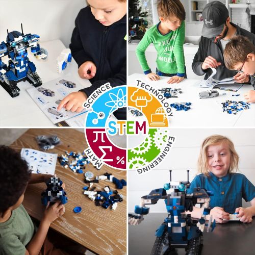  [아마존베스트]GP TOYS STEM Robot Building Kits for Kids- Remote Control Engineering Science Educational Learning Science Building Toys for Boys and Girls