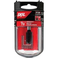 SKIL 91102 Straight 2F 1/4-Inch Shank Router Bit, 1/2-Inch by 25/32-Inch